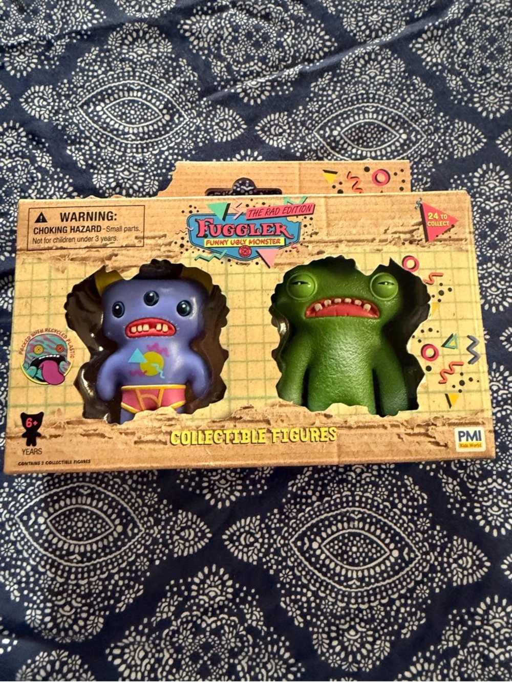Unopened Fuggler Purple & Green Collectible Monster Figures - Pack of 2